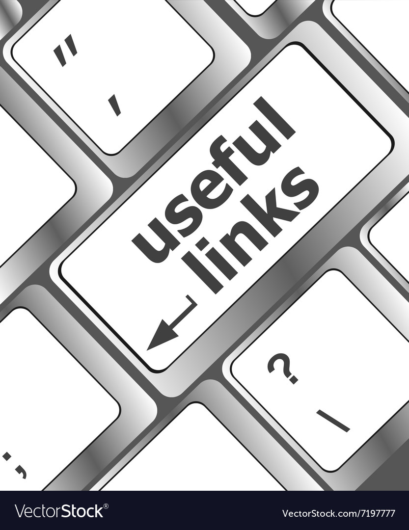 Useful links keyboard button - business concept