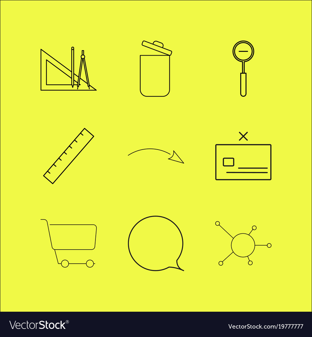Web linear icon set simple outline icons