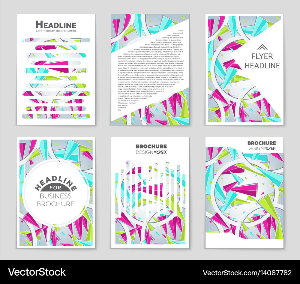 Abstract layout background set for art Royalty Free Vector
