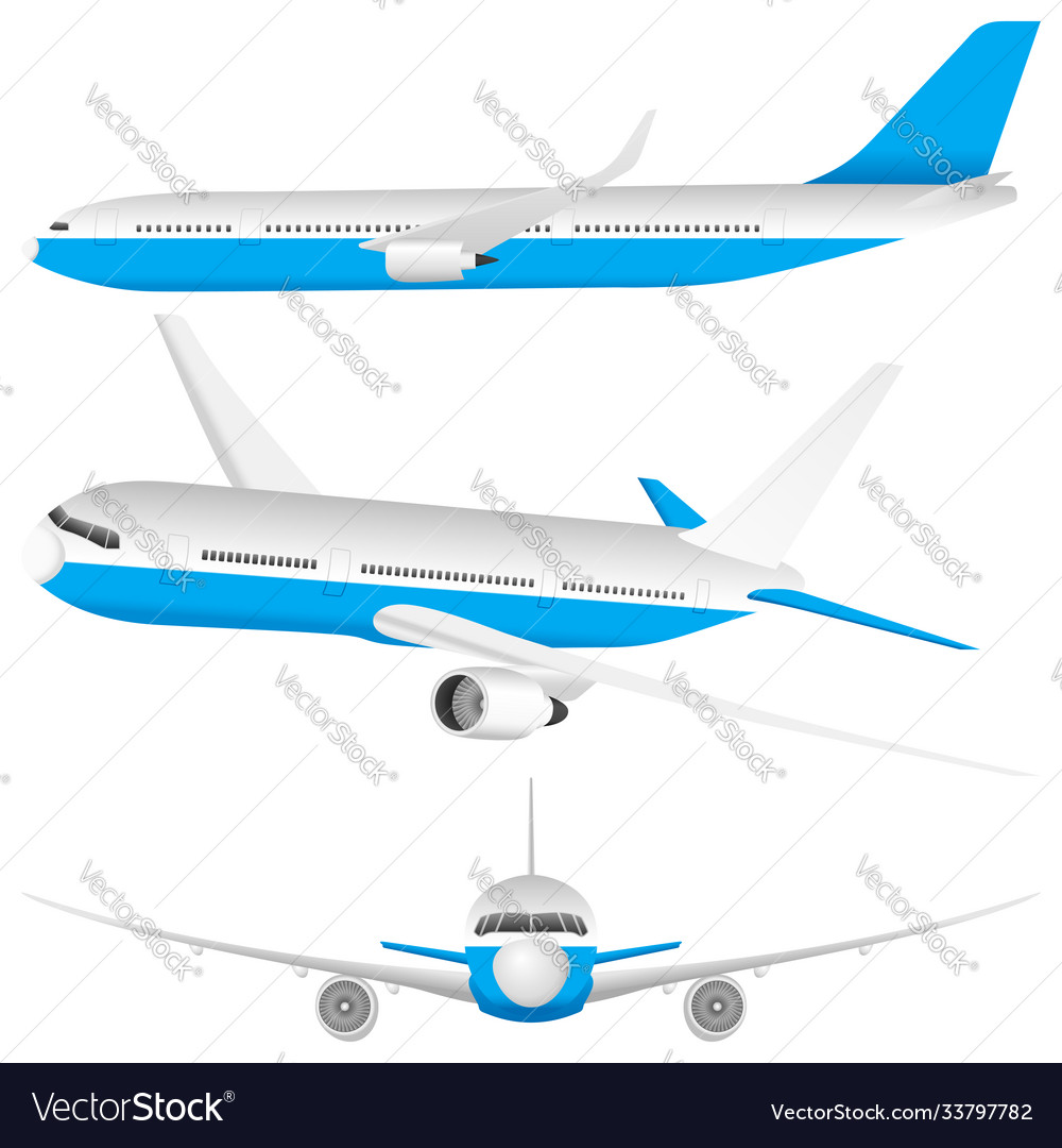 Airplane set Royalty Free Vector Image - VectorStock