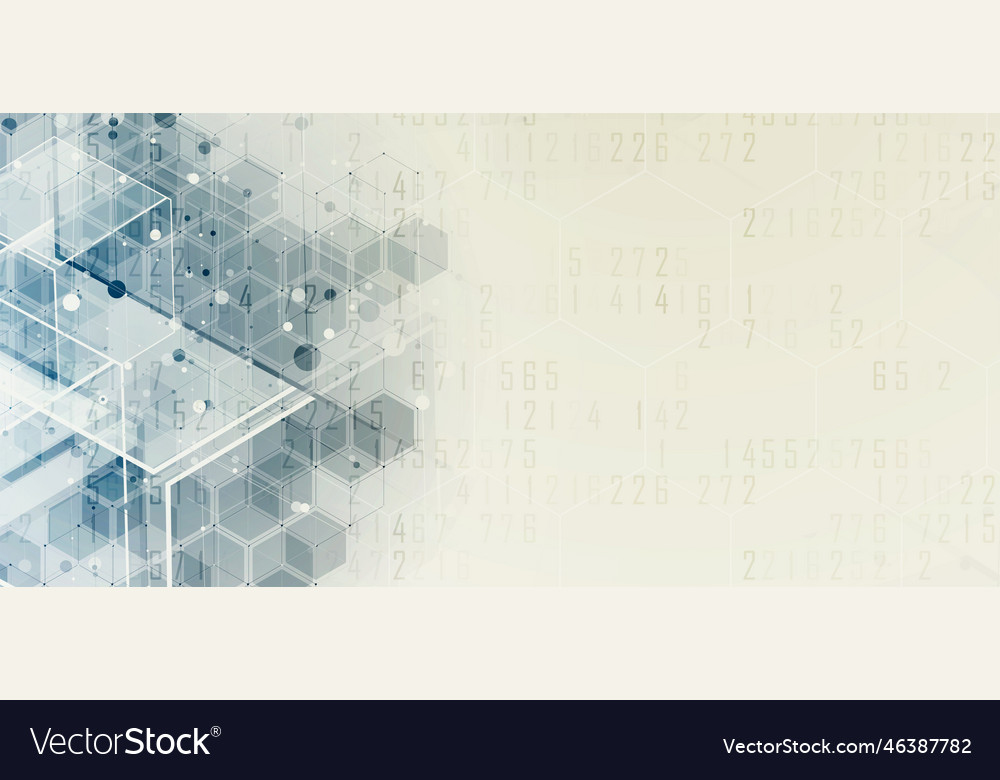 Artificial intelligence technology web background vector image Artificial intelligence technology web background