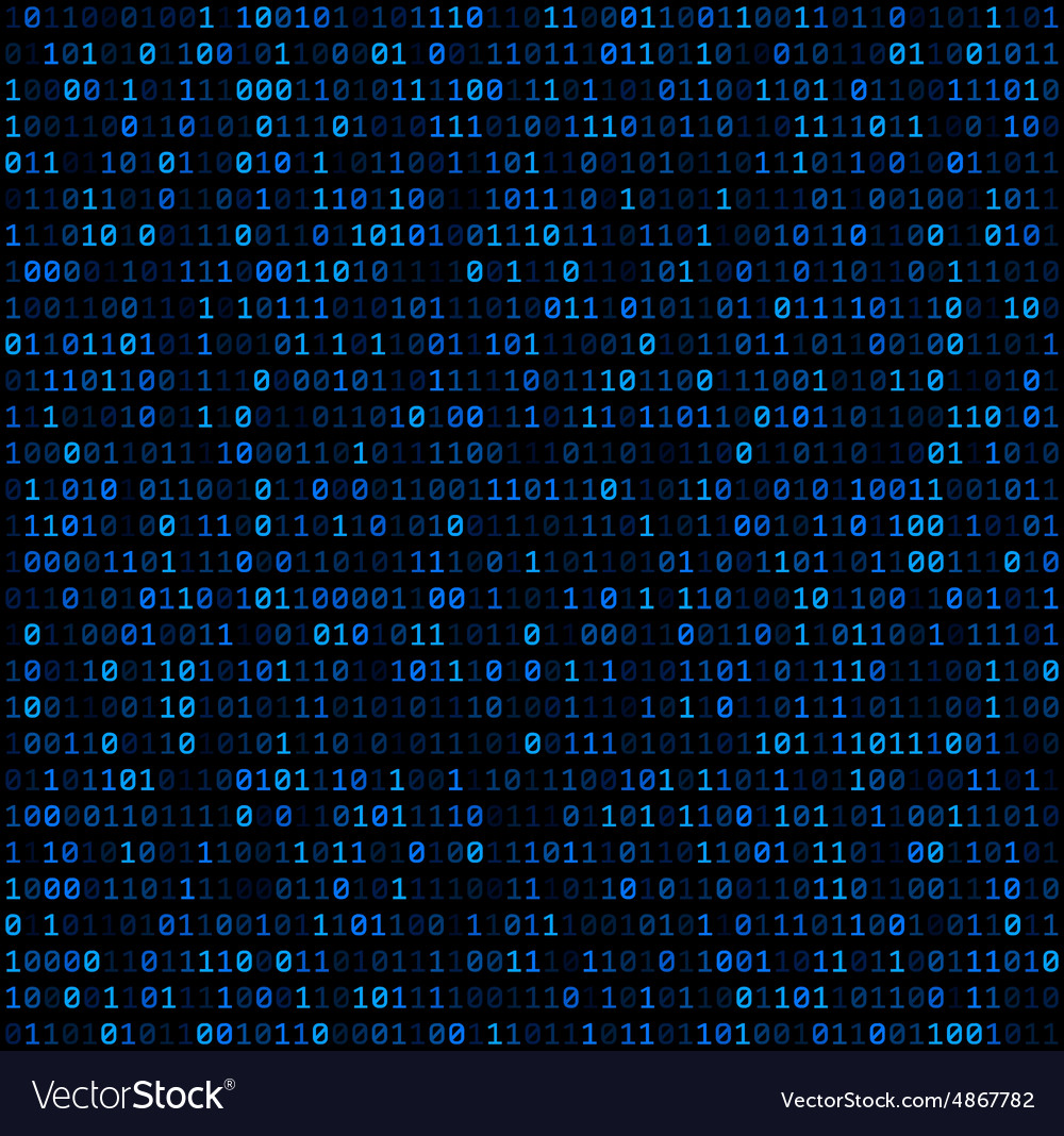 Blue Digit Binary Background