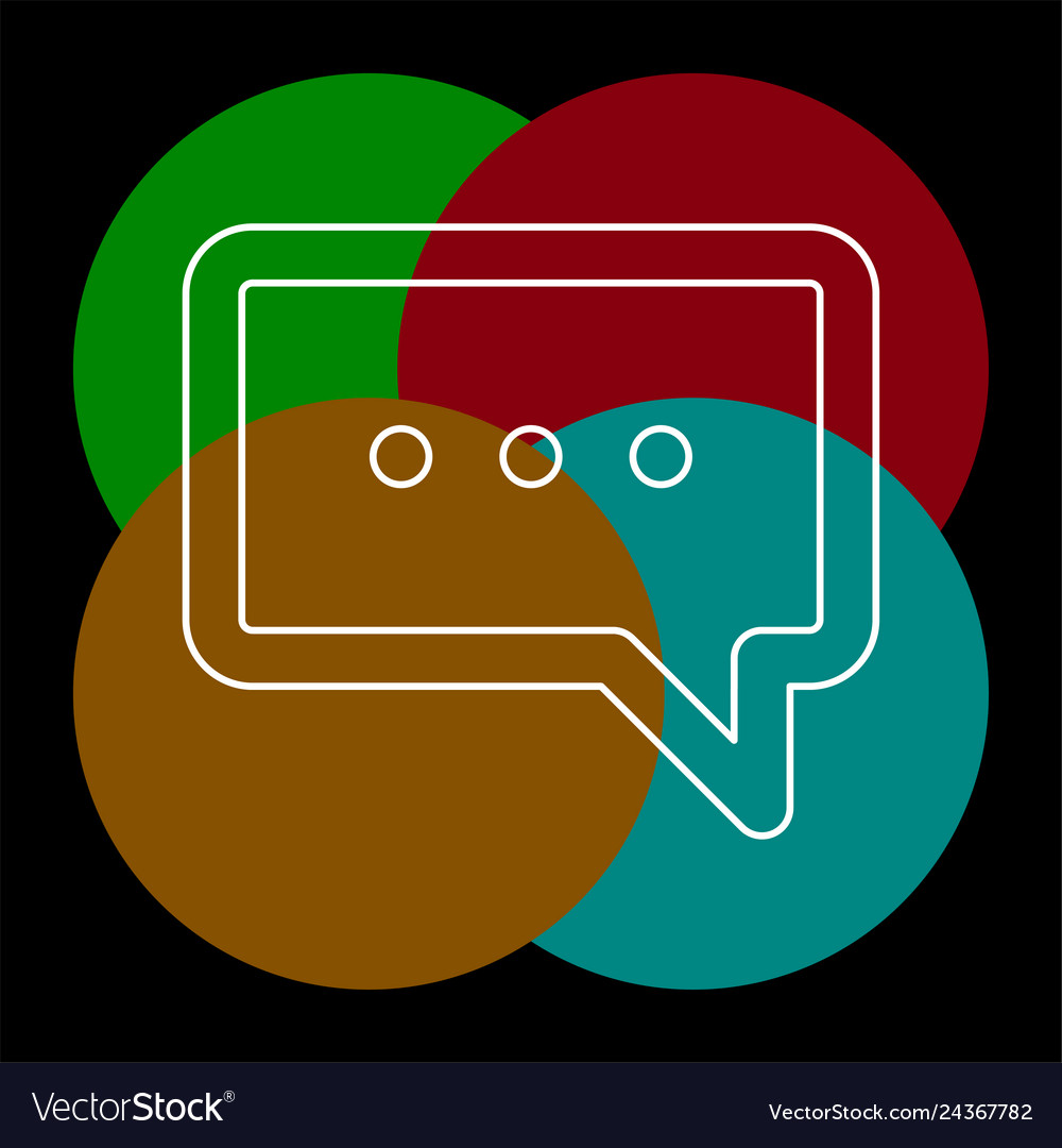 Chat mobile icon with text message