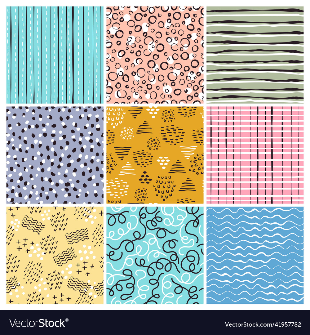 Childish style pattern simple lines abstract vector image Childish style pattern simple lines abstract