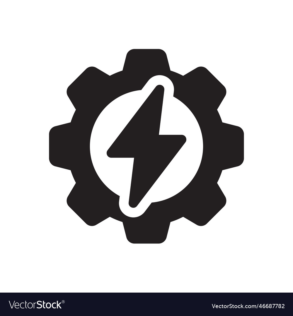 Energy icon in simple black design