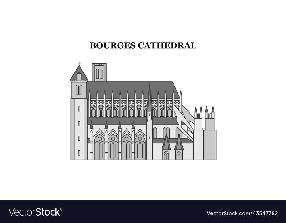 Frankreich bourges Cathedral mark city skyline