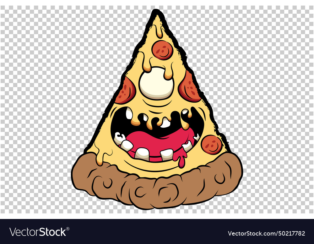 Funny pizza art Royalty Free Vector Image - VectorStock