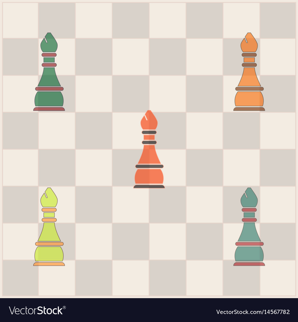 In flat style chess bishop