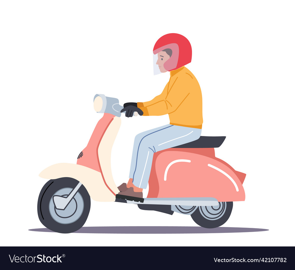 Male character motorcyclist rider dweller Vector Image Male character motorcyclist rider dweller Vector Image