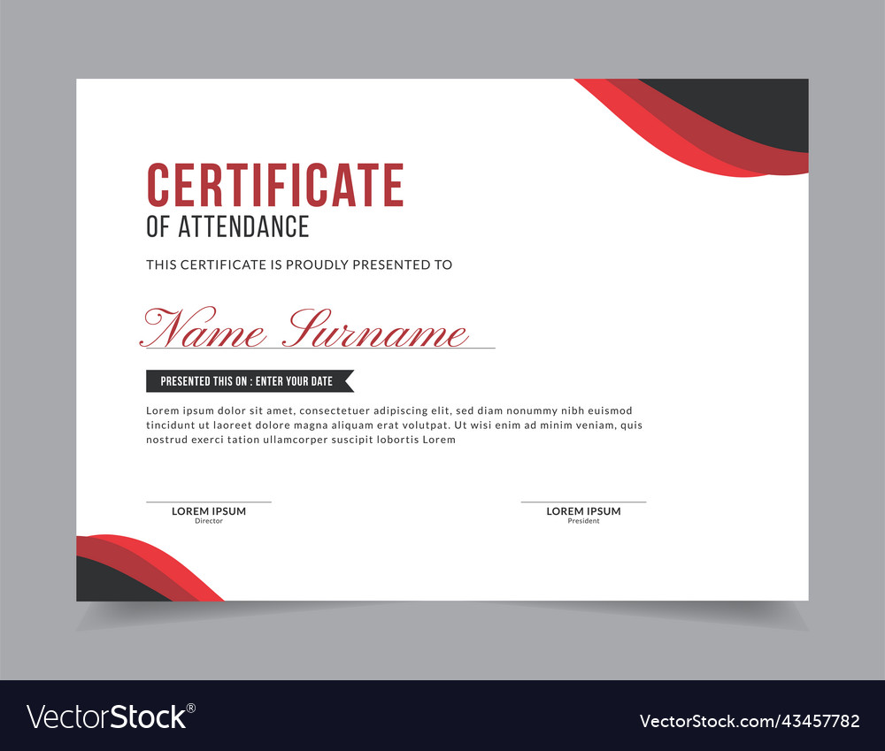 Modern certificate template design layout vector image Modern certificate template design layout