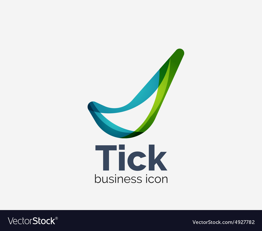 Moderne tick abstrakte Welle Logo Design