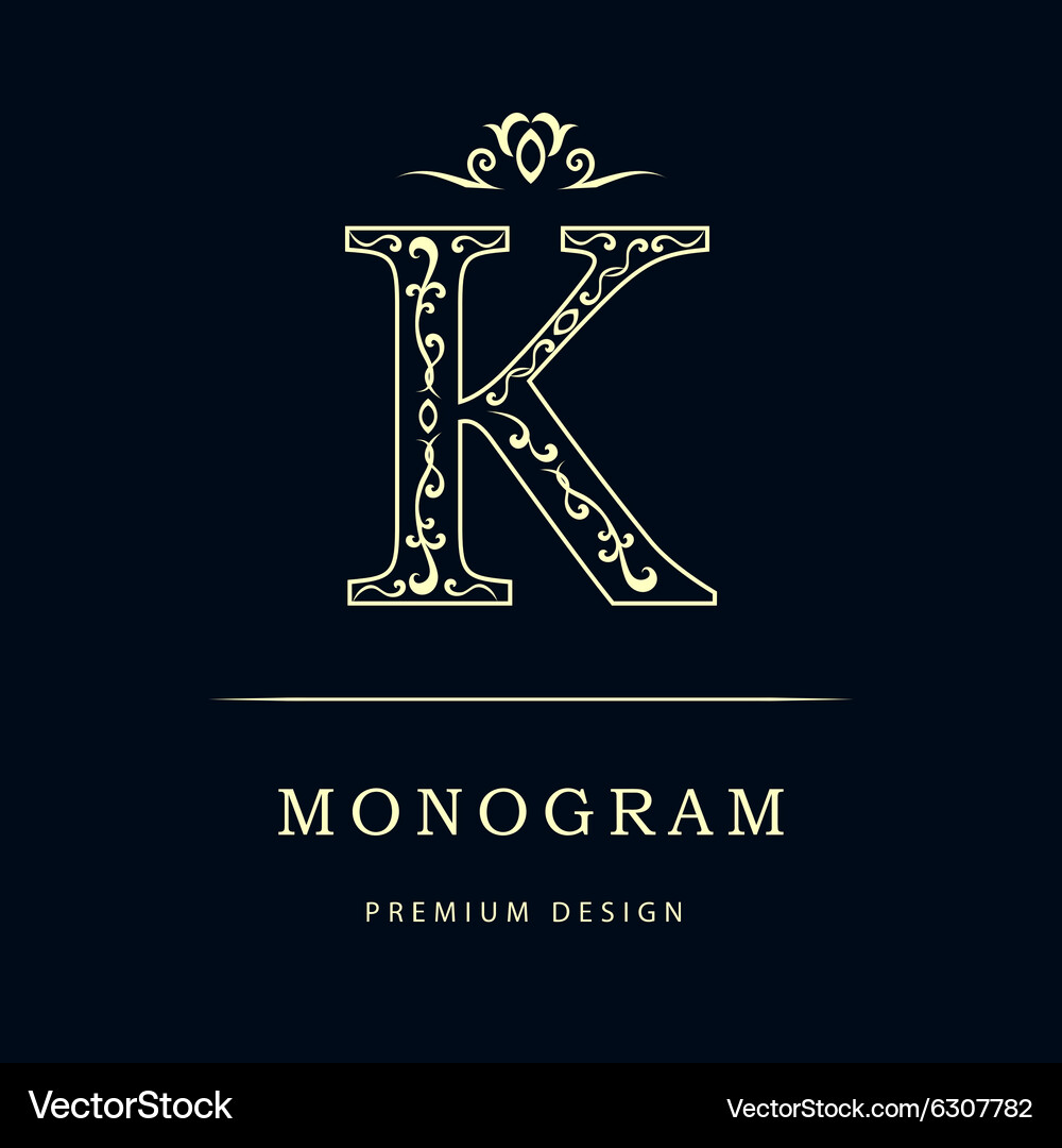 Monogram design elements graceful template Vector Image