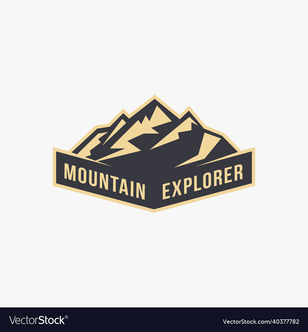 Outdoor Mountain Adventure Travel Badge Patch Vector Image