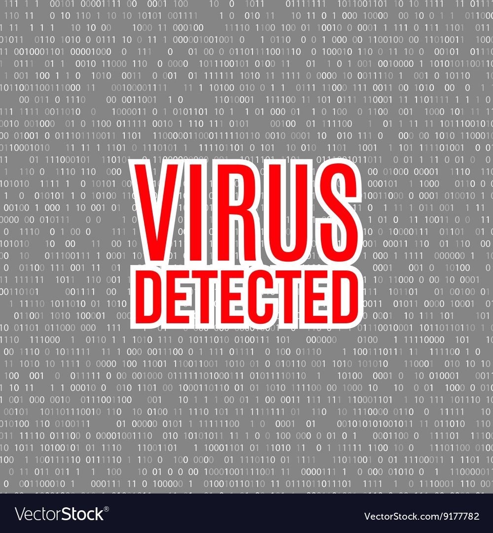 Virus detected background with digital