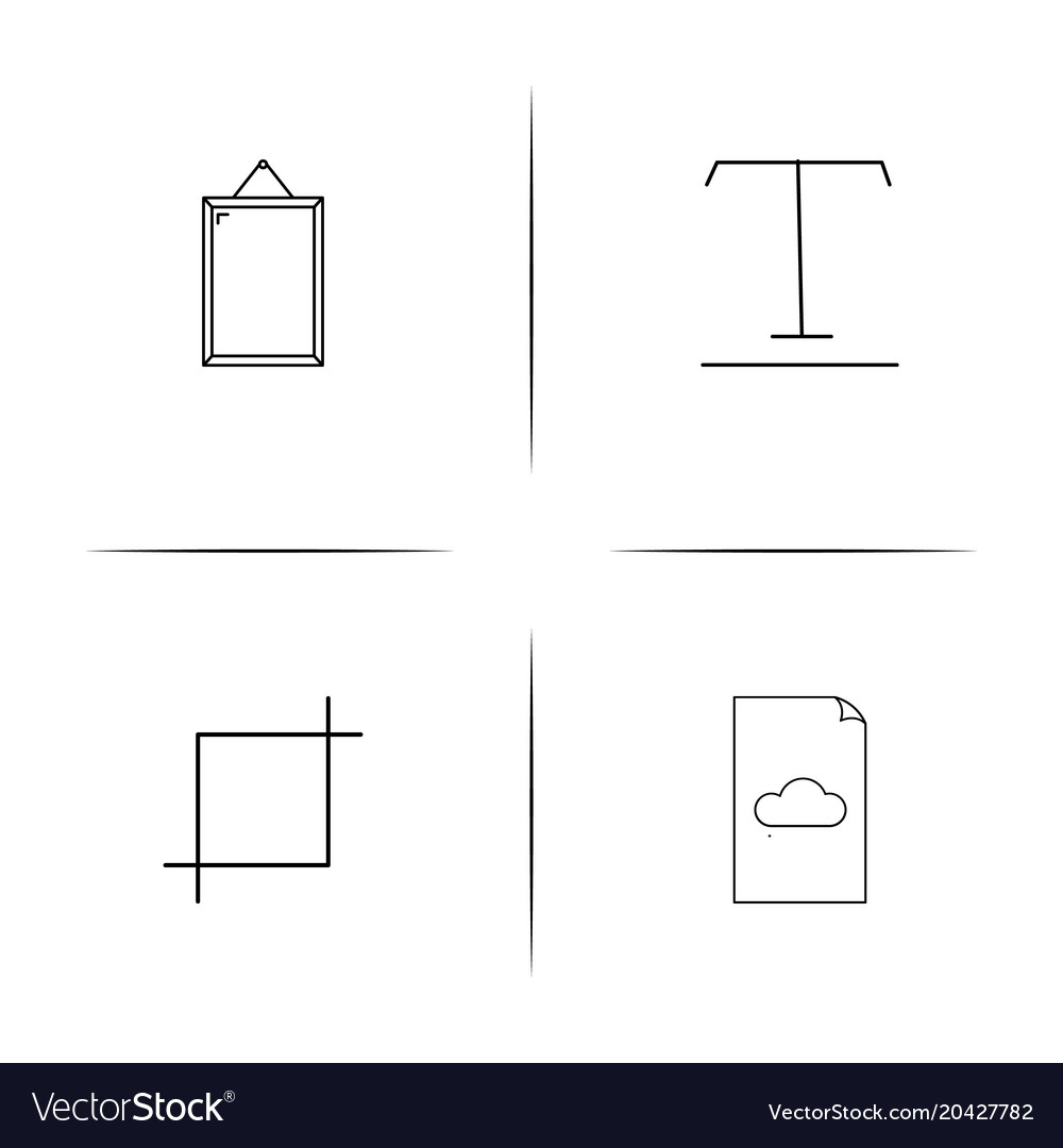 Web und Text einfache lineare Icon setsimple Umriss