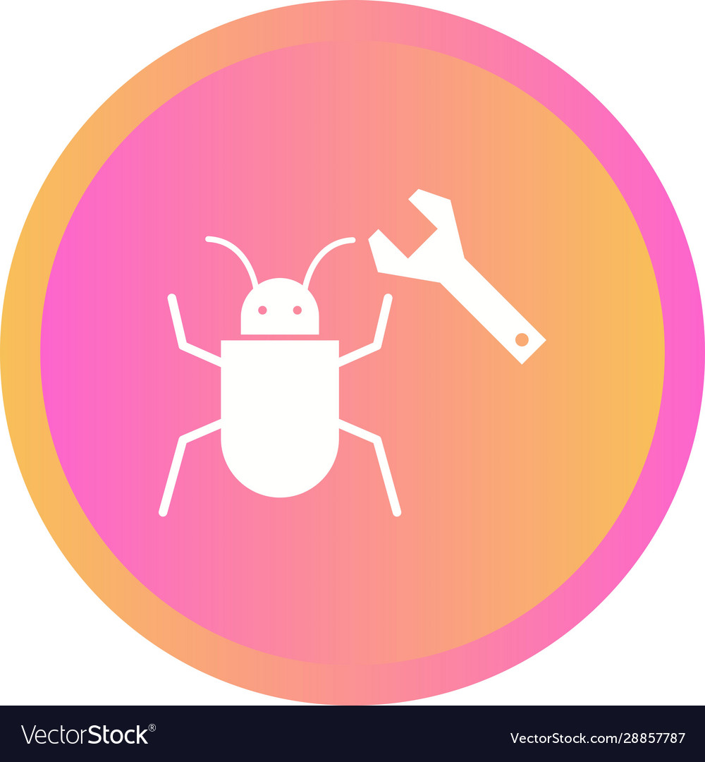 Beautiful debug glyph icon Royalty Free Vector Image