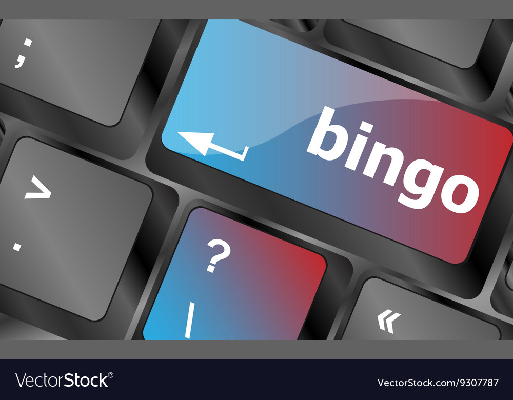 Bingo button on computer keyboard keys