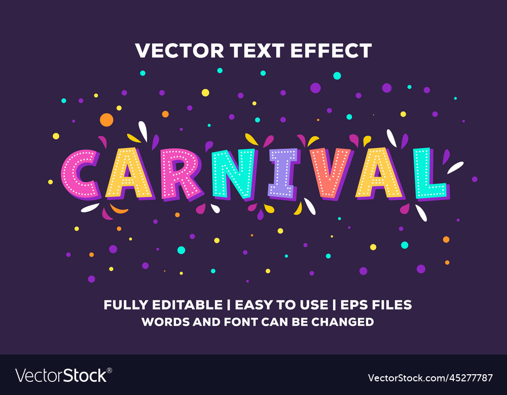 Carnival text effect fully editable
