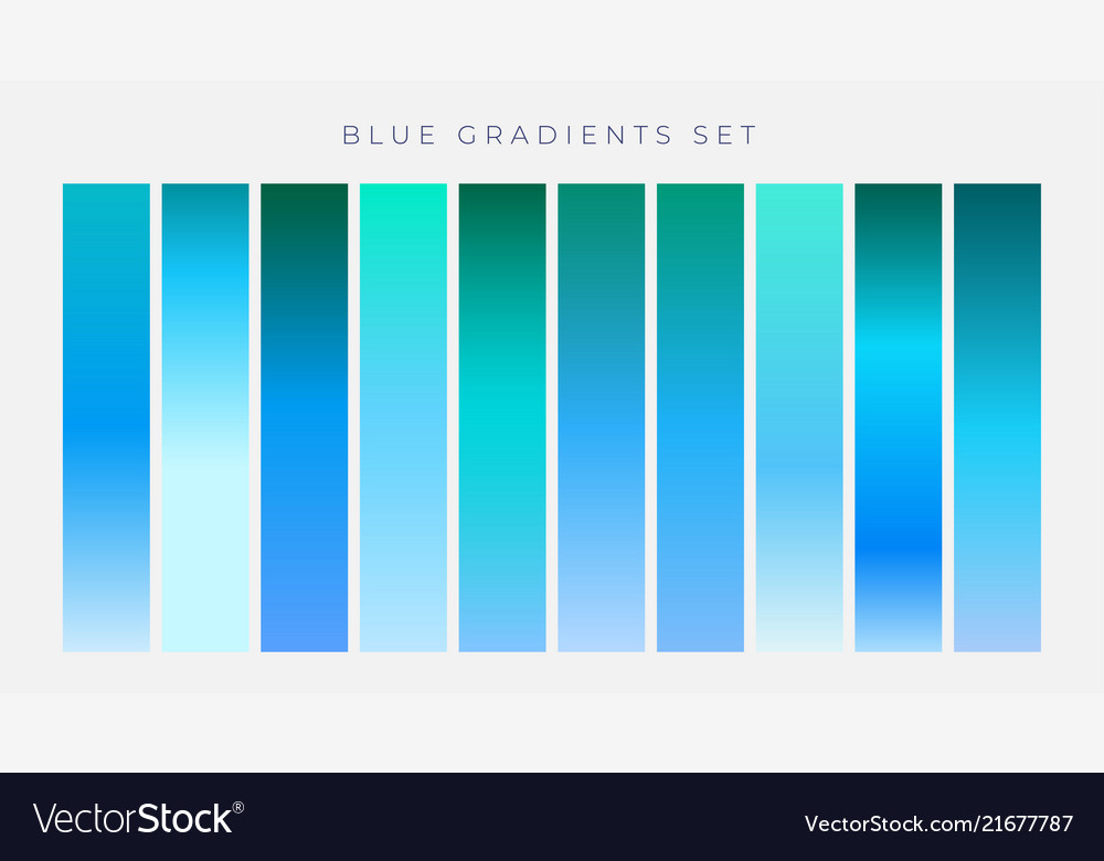 Collection of blue gradients background