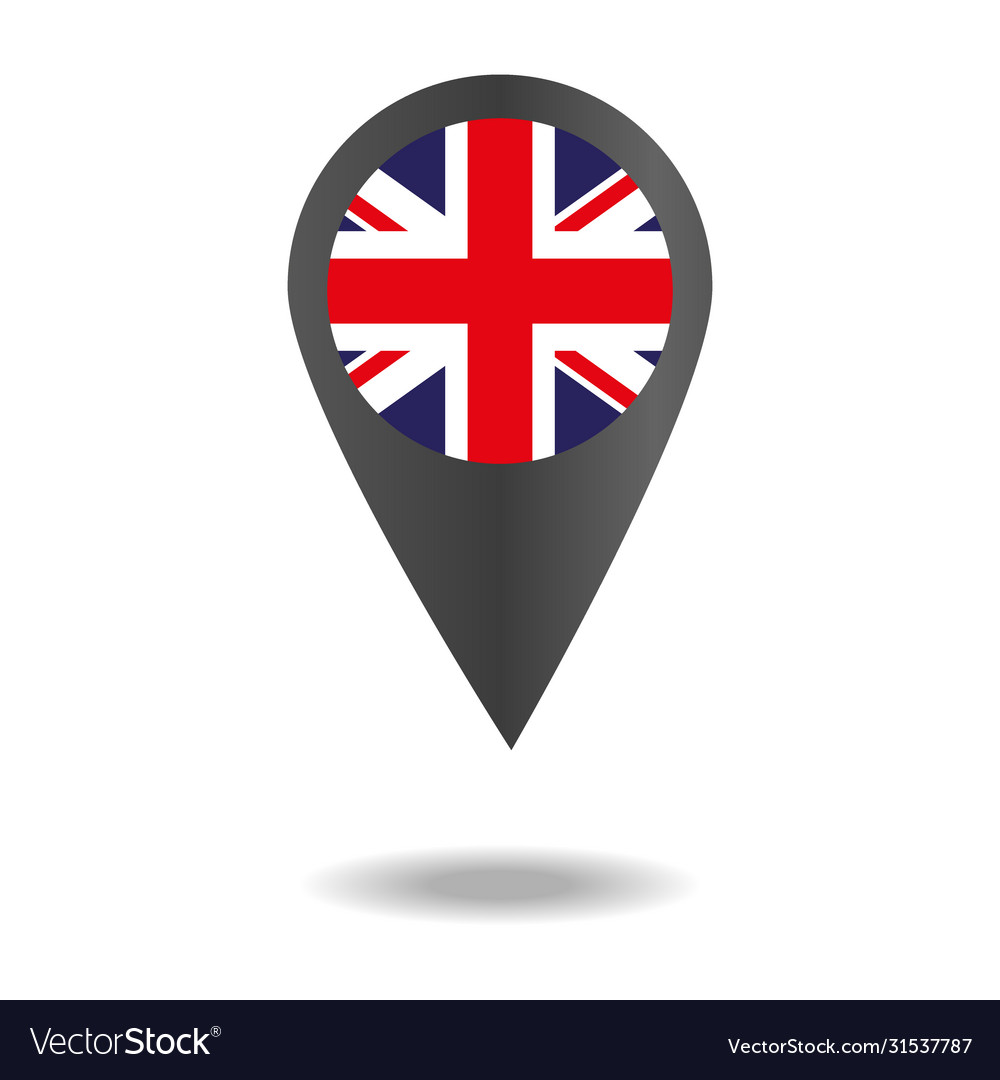 Flags set in shape map pointers or markers vector image Flags set in shape map pointers or markers