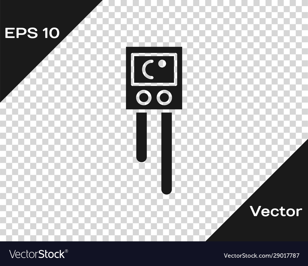 Grey temperature and humidity sensor icon vector image Grey temperature and humidity sensor icon