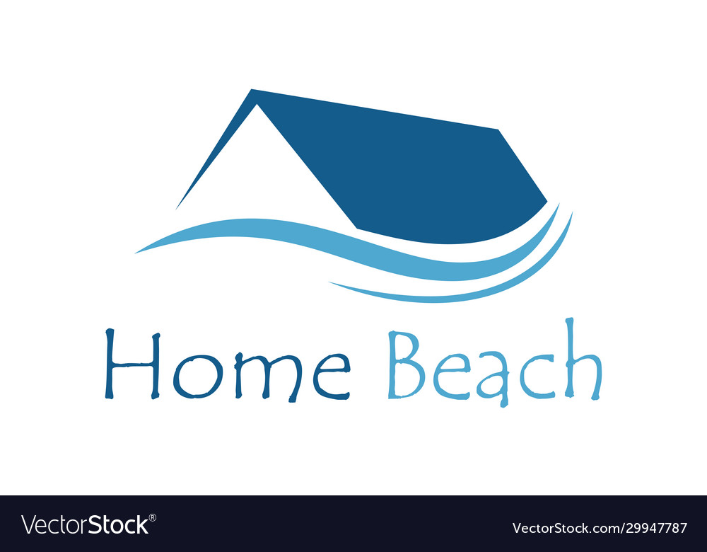 Home beach logo Royalty Free Vector Image - VectorStock