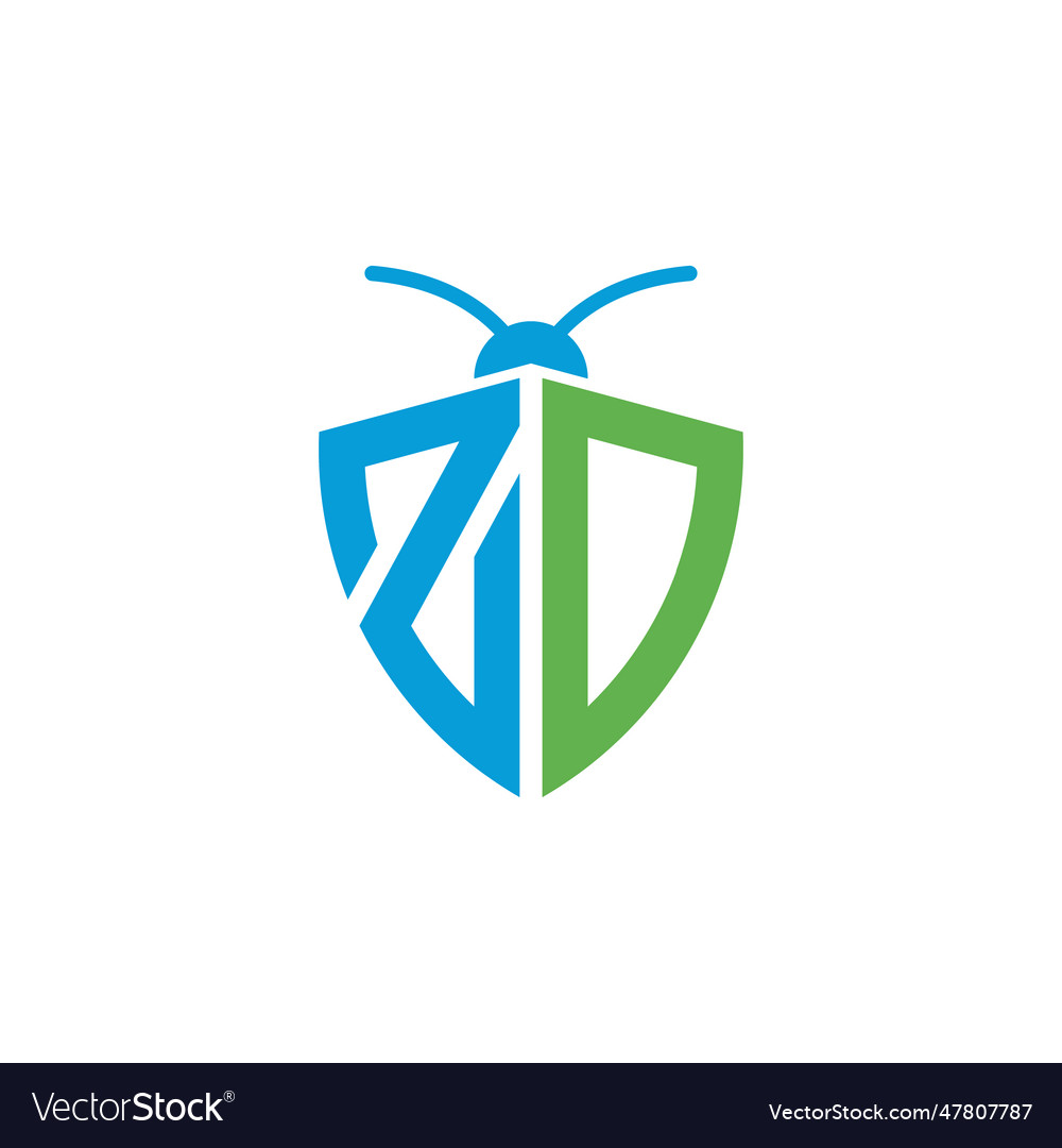 Letters zd pest control logo