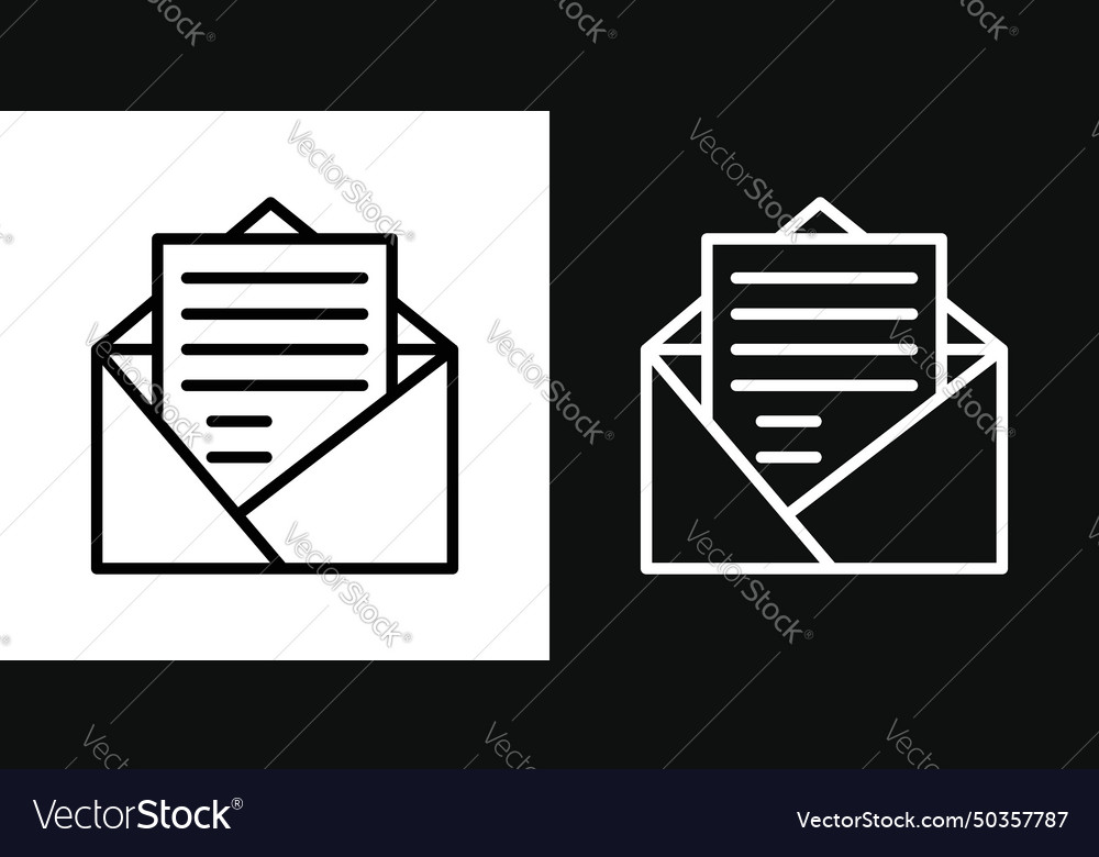 Message icon set email mail envelope symbol