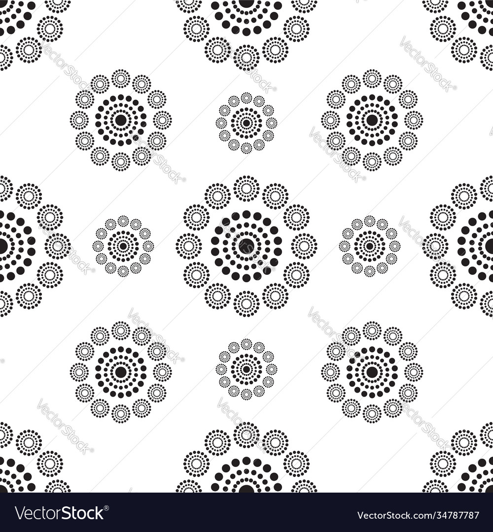 Seamless pattern dots circle perfect motifs