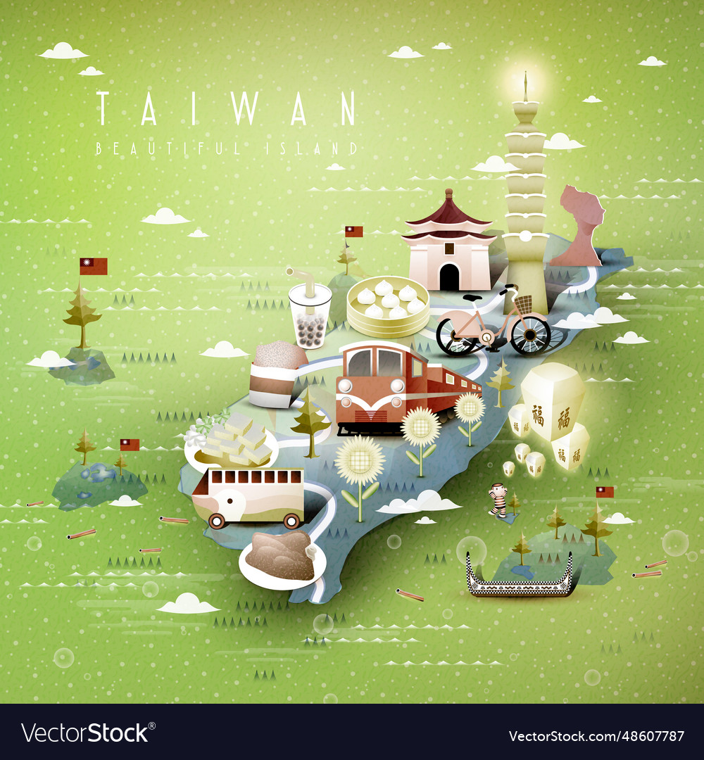 Taiwan attractions map