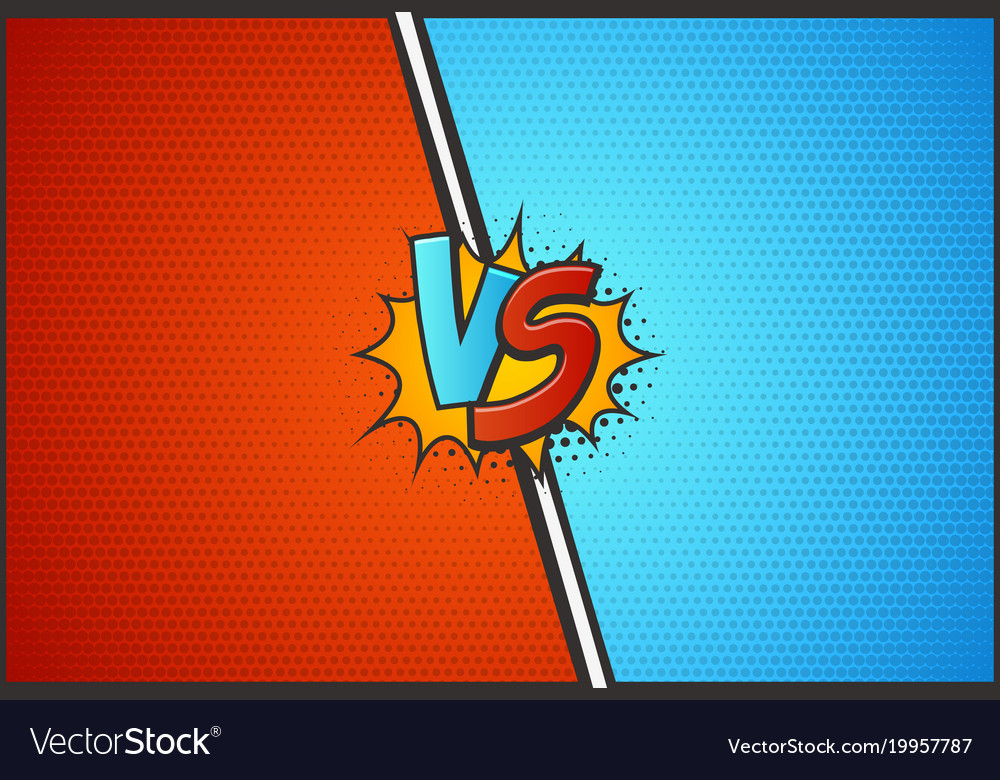 Versus battle template vs Royalty Free Vector Image