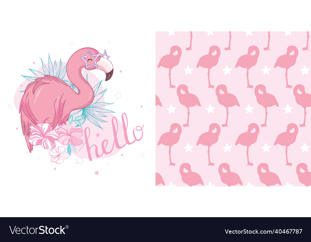 Wallpaper set of seamless patterns with images vector image Wallpaper set of seamless patterns with images