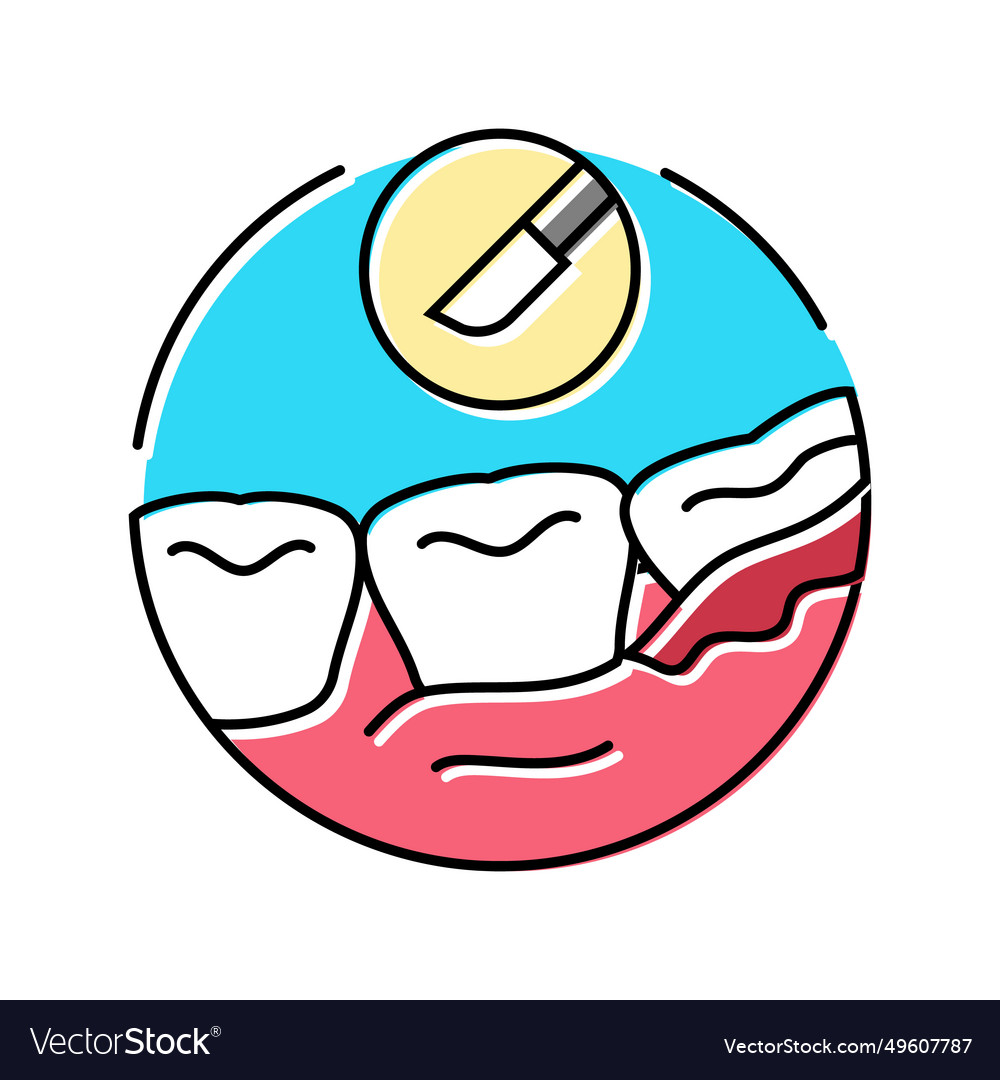 Wisdom tooth removal color icon