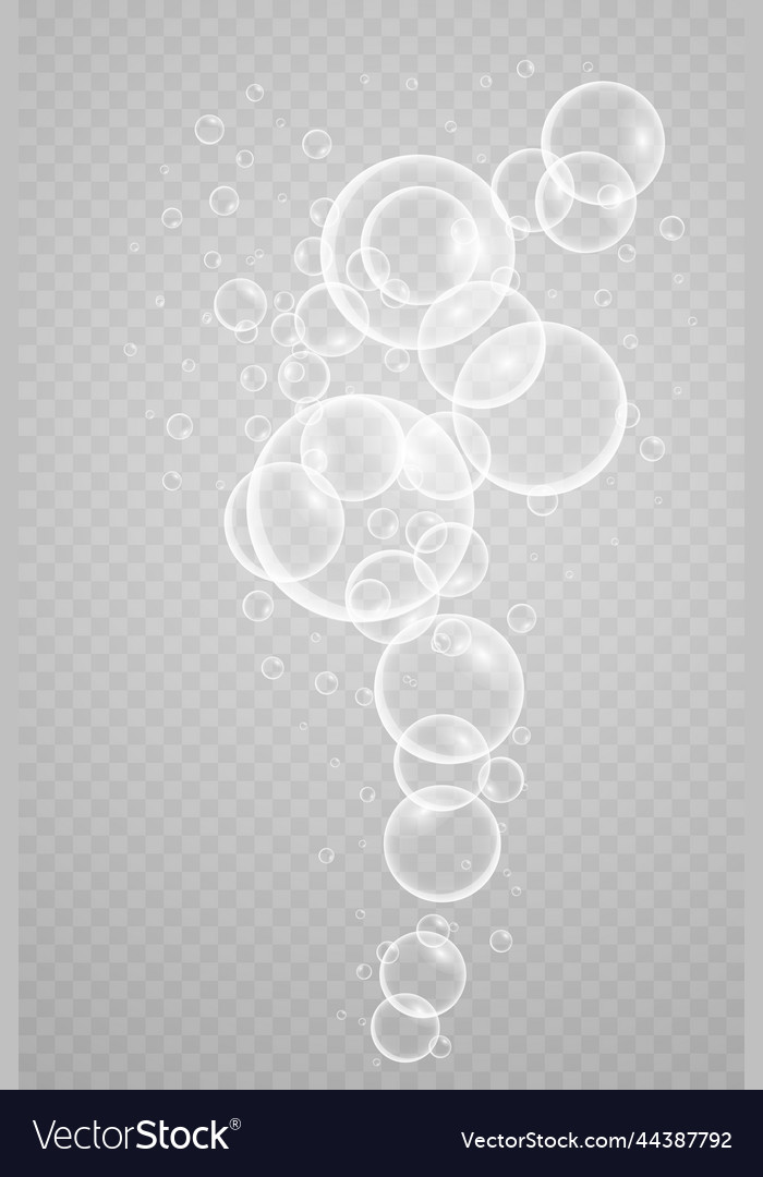 A set of colorful and soap bubbles