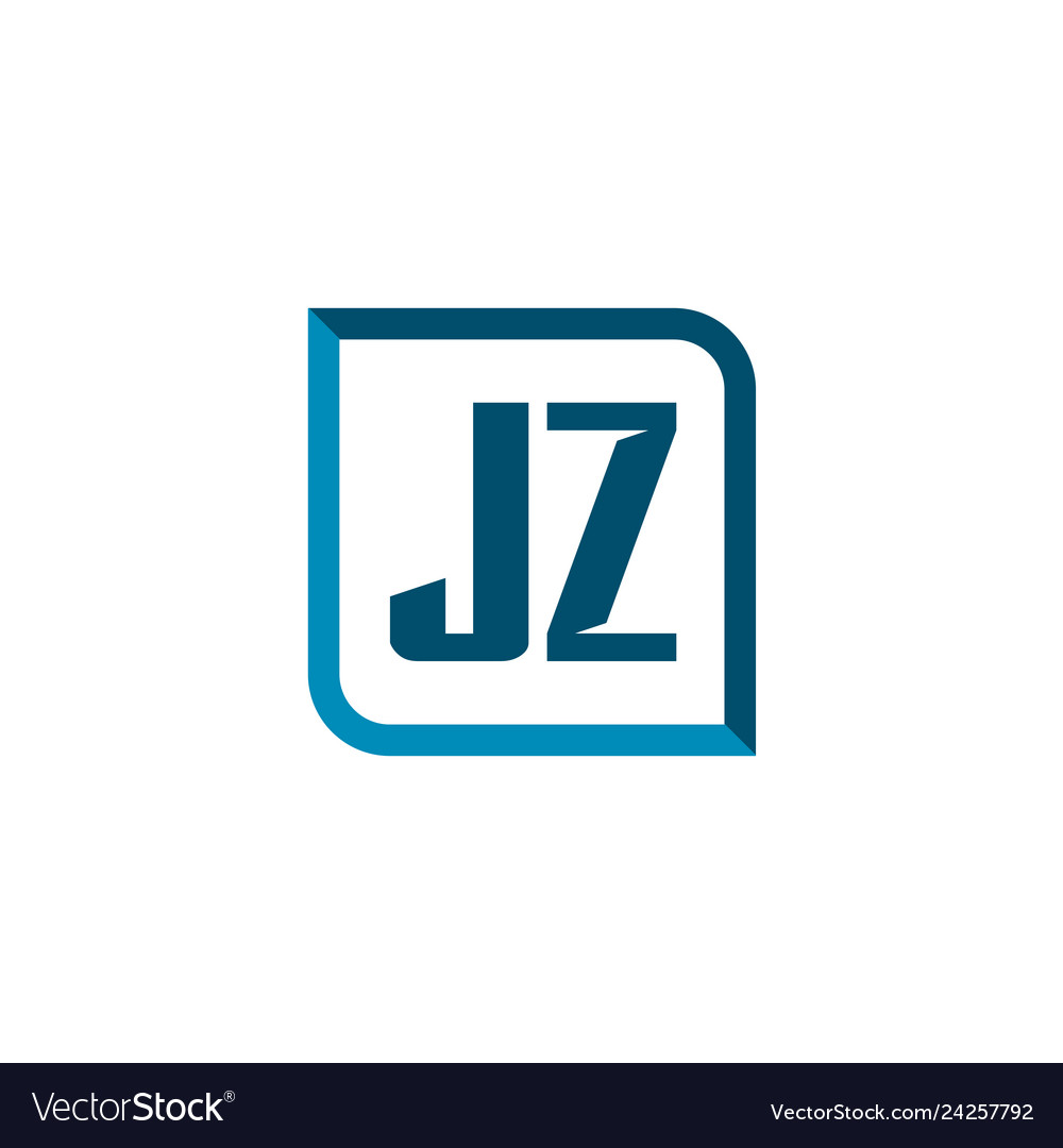 Initial letter logo jz template design Royalty Free Vector