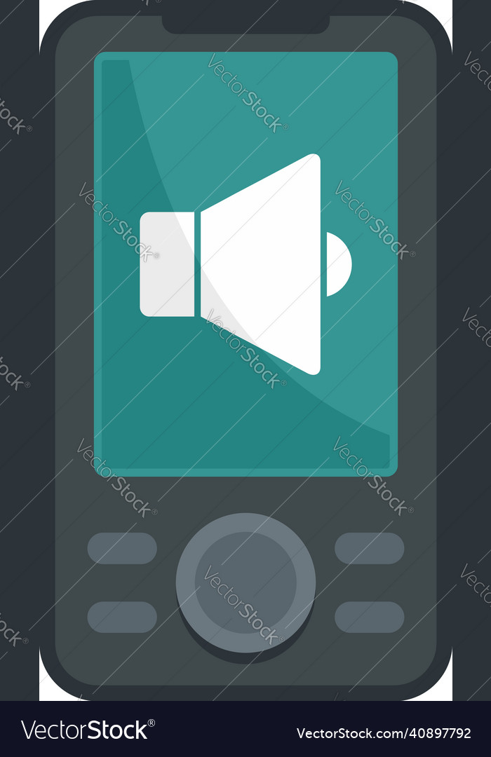 Music player icon flat isolated Royalty Free Vector Image