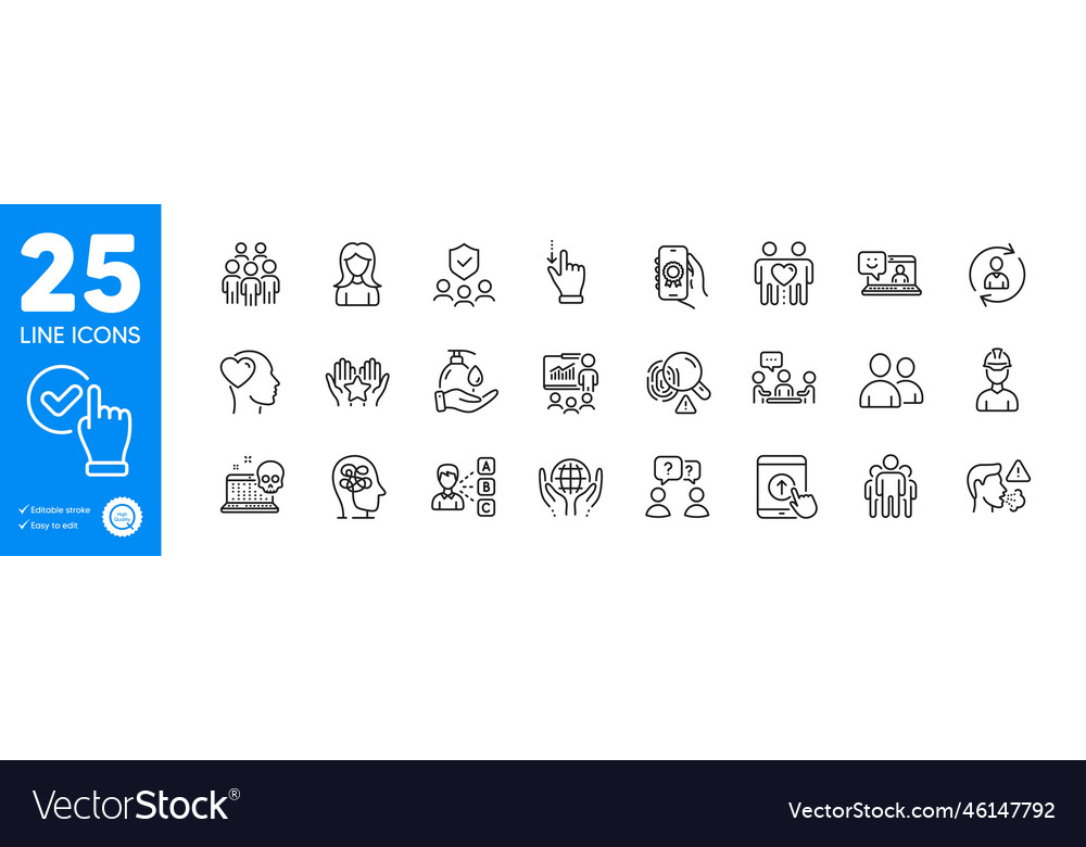 Outline-Symbole setzen Checkbox Teamwork Fragen