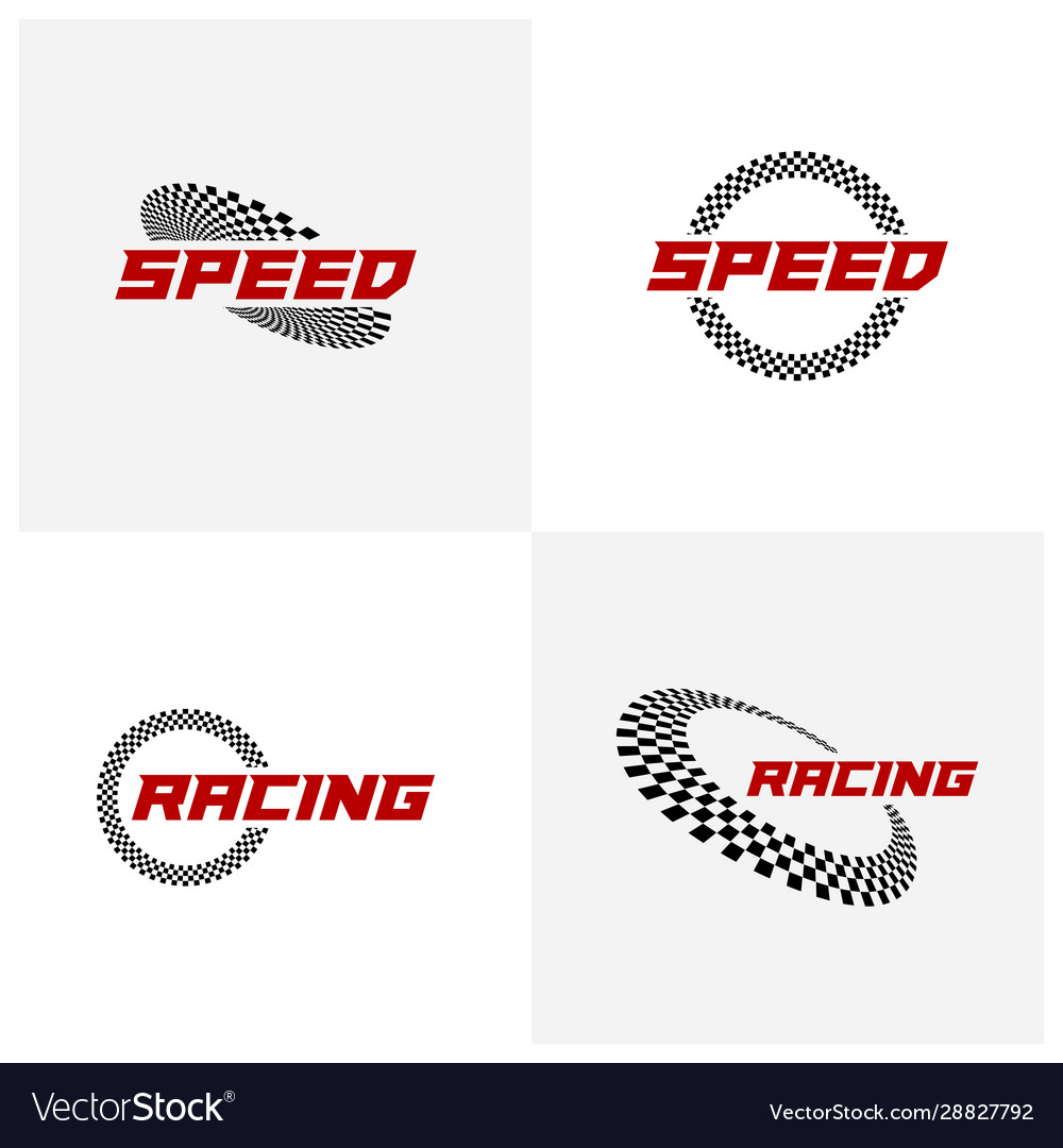 Race Flag Logo Set