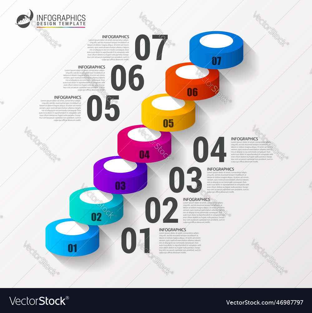 Abstract 3d stairs infographics or timeline