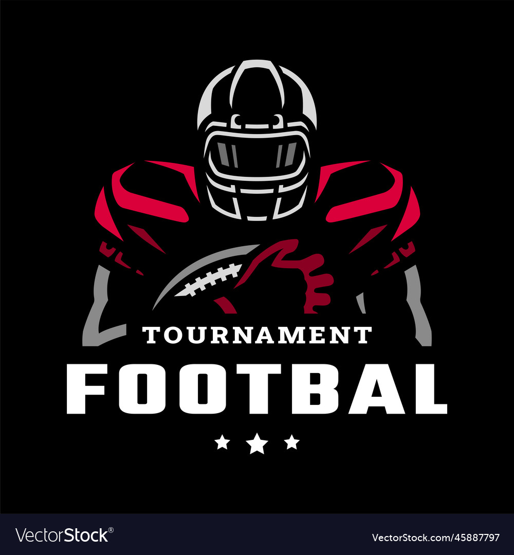 American football tournament emblem logo Vector Image