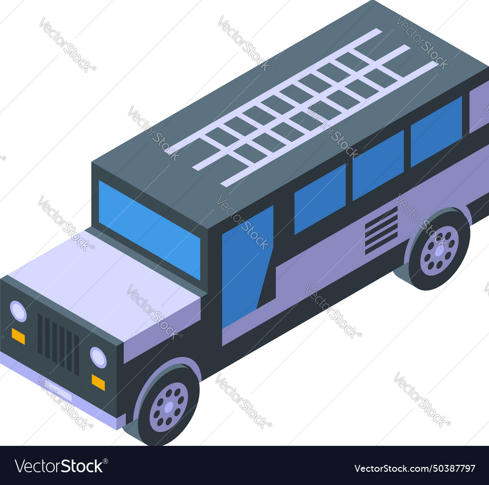 Jeepney icon isometric tourism automobile Vector Image