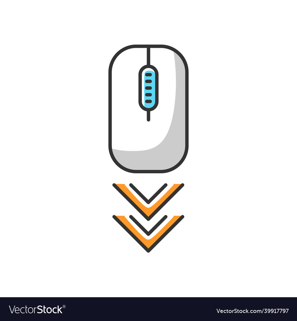 Scrolling Mouse Icon - Down Arrow