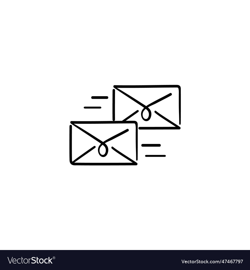 Send mail line style icon design
