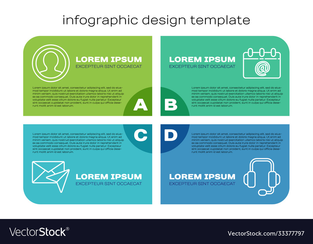 Set line envelope create account screen vector image Set line envelope create account screen