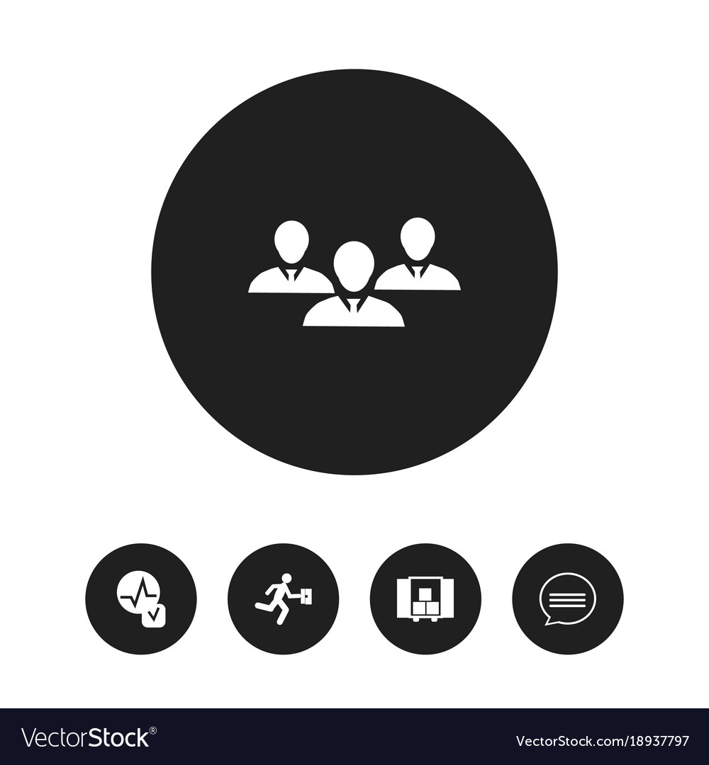 Set of 5 editable complex icons includes symbols