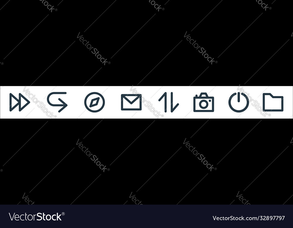 User interface line icons linear set quality