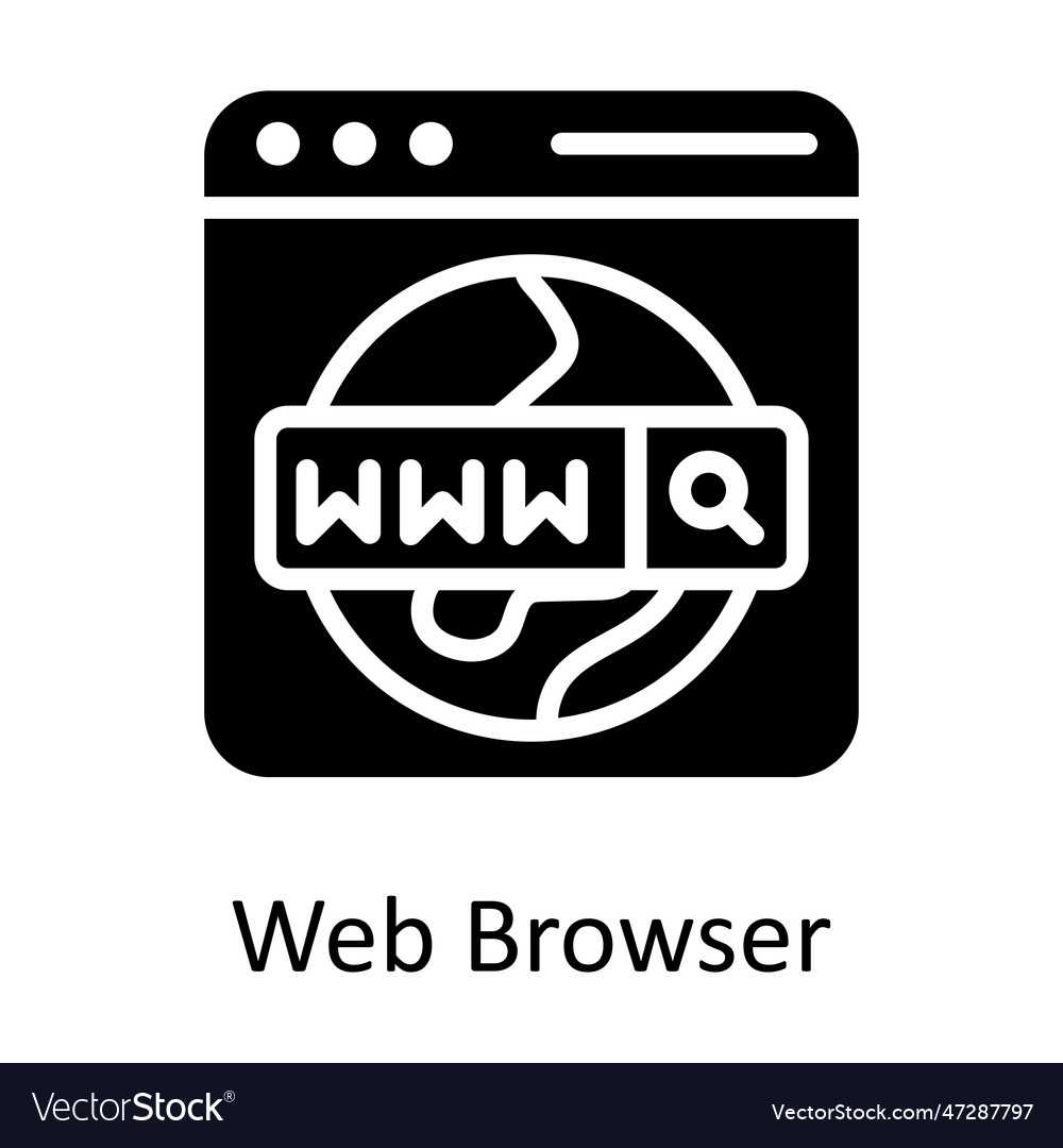 Web browser solid icon design
