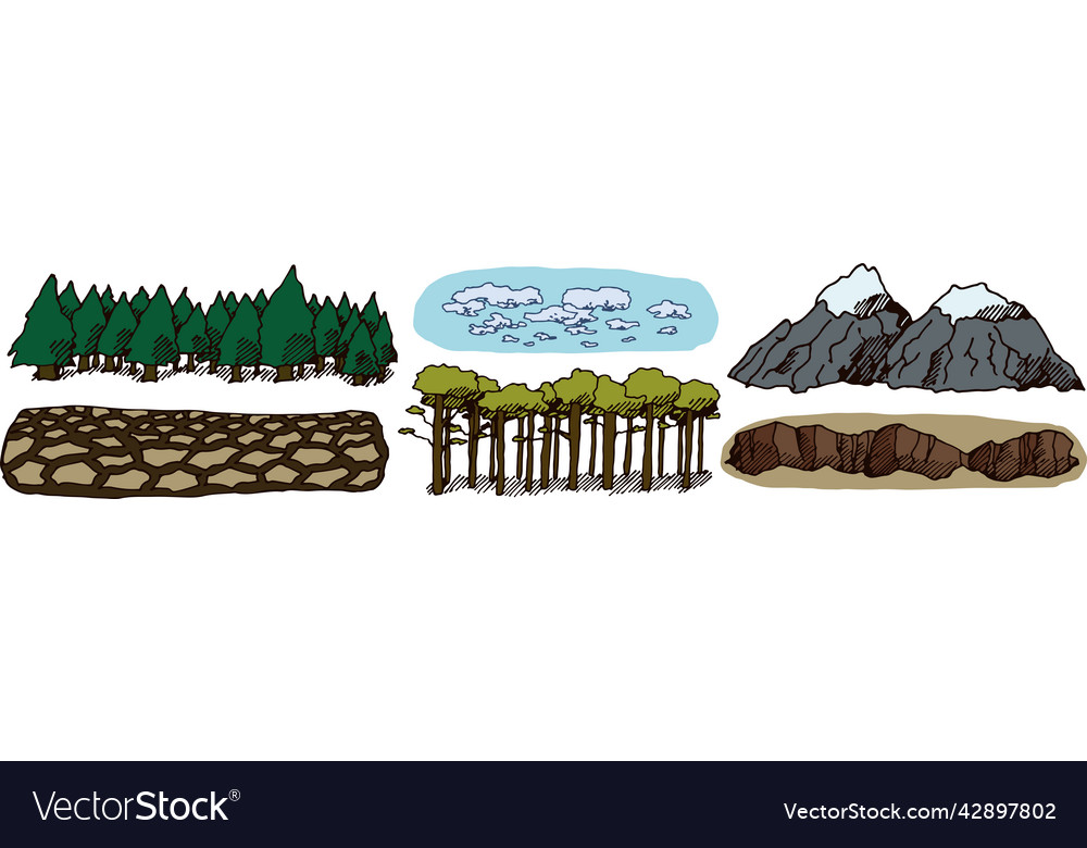 A set of elements vector image A set of elements