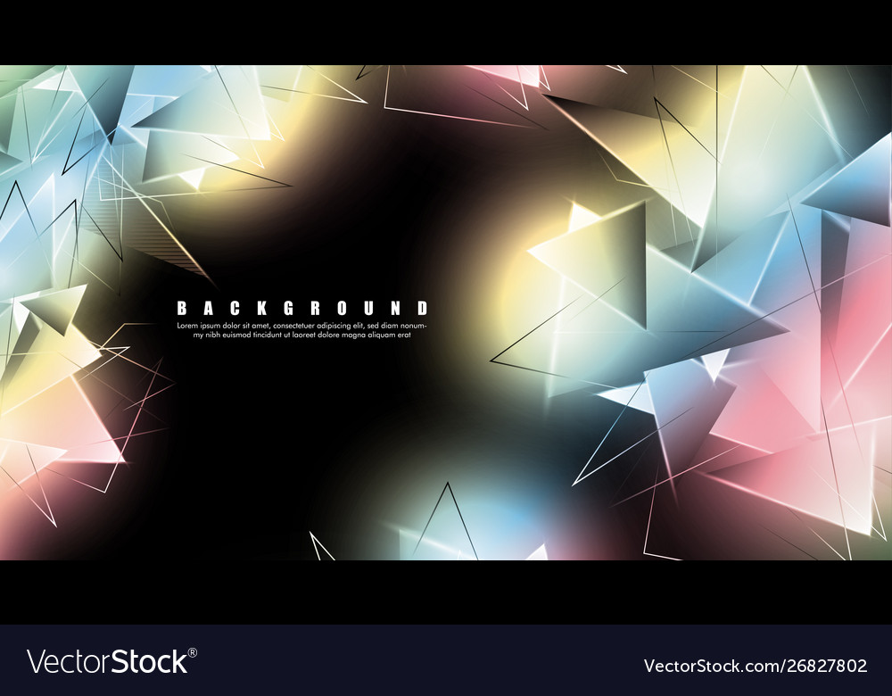 Abstract background with glowing triangles