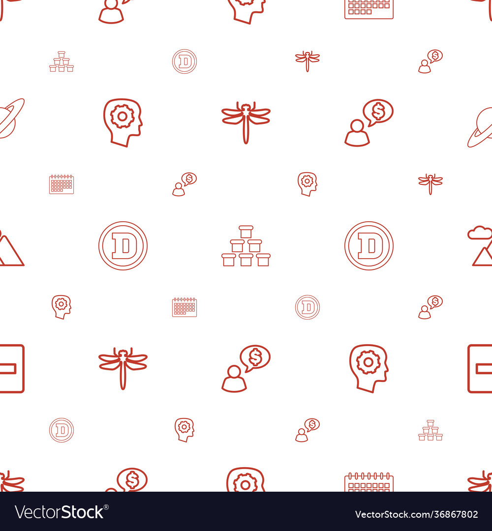 Abstract icons pattern seamless white background